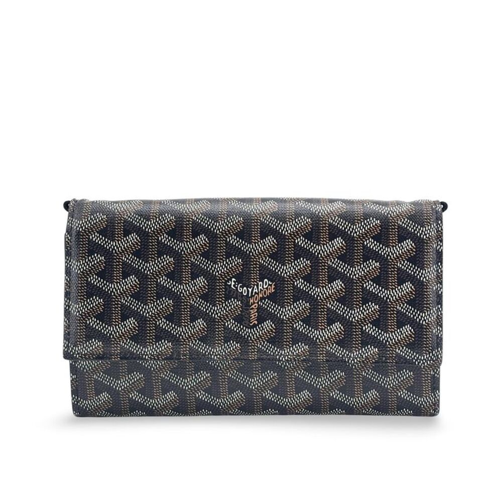 Goyard Plumé Pocket Wallet Black Tan